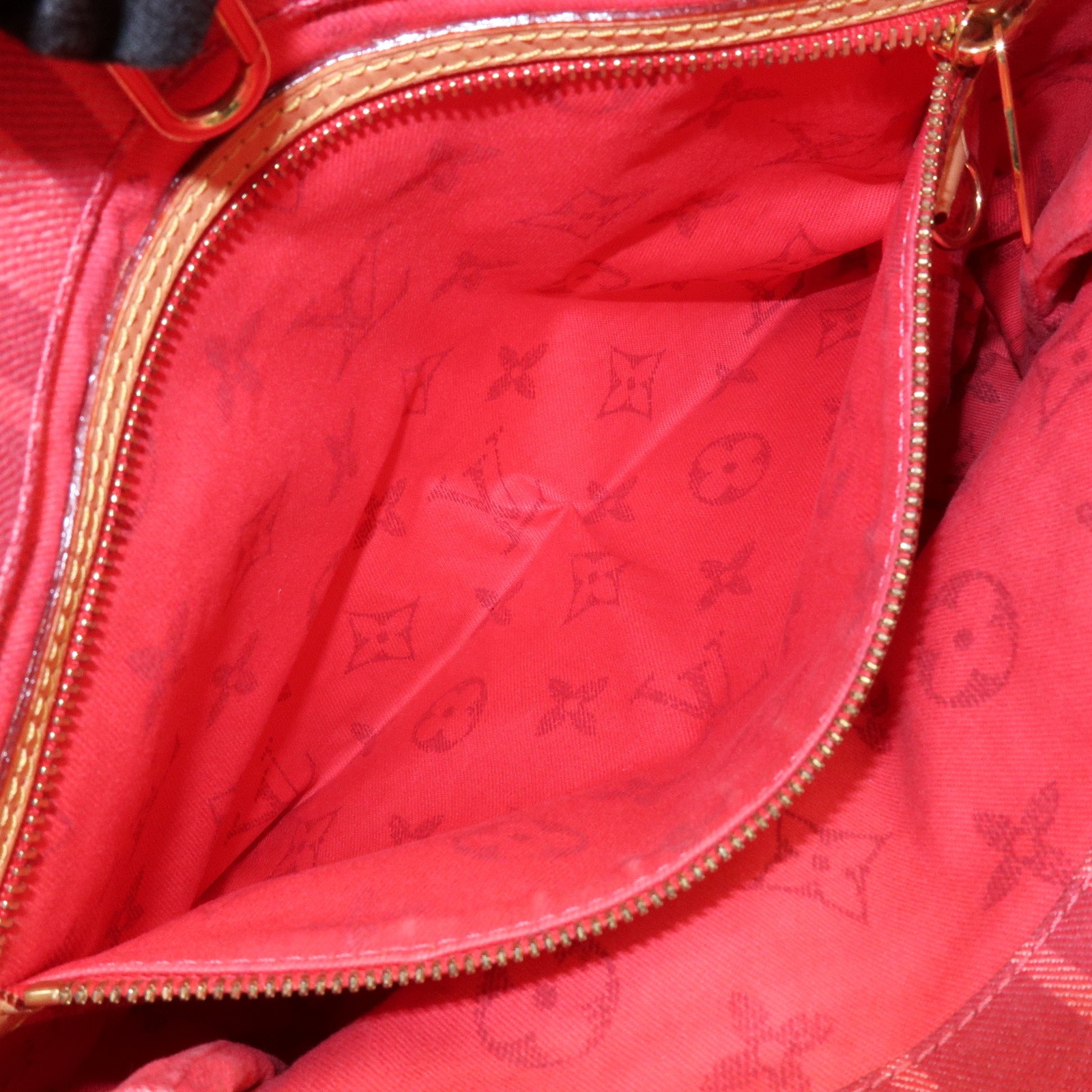 Louis Vuitton Plan Soleil Cabas PM Tote Bag Rouge Grenadine M94146 Auth Used F/S