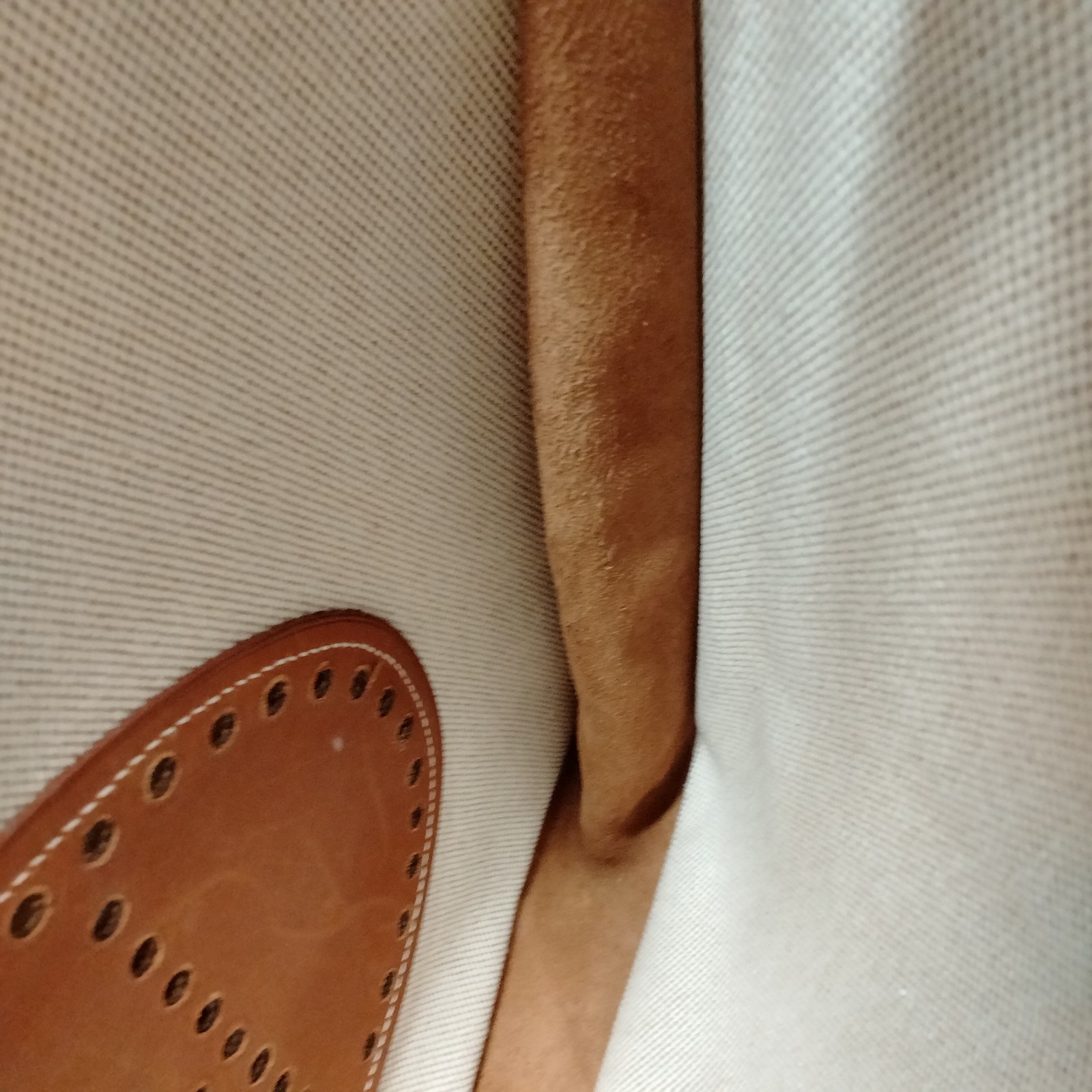 Hermes Shoulder Bag Evelyne. GM Toile Canvas Brown Canvas 2655663