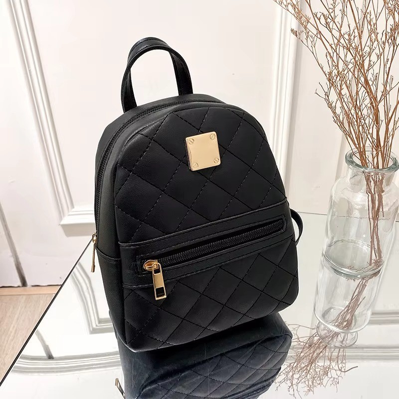 Embroidered Women Backpack PU Girls School Travel Stylish Casual Bag New
