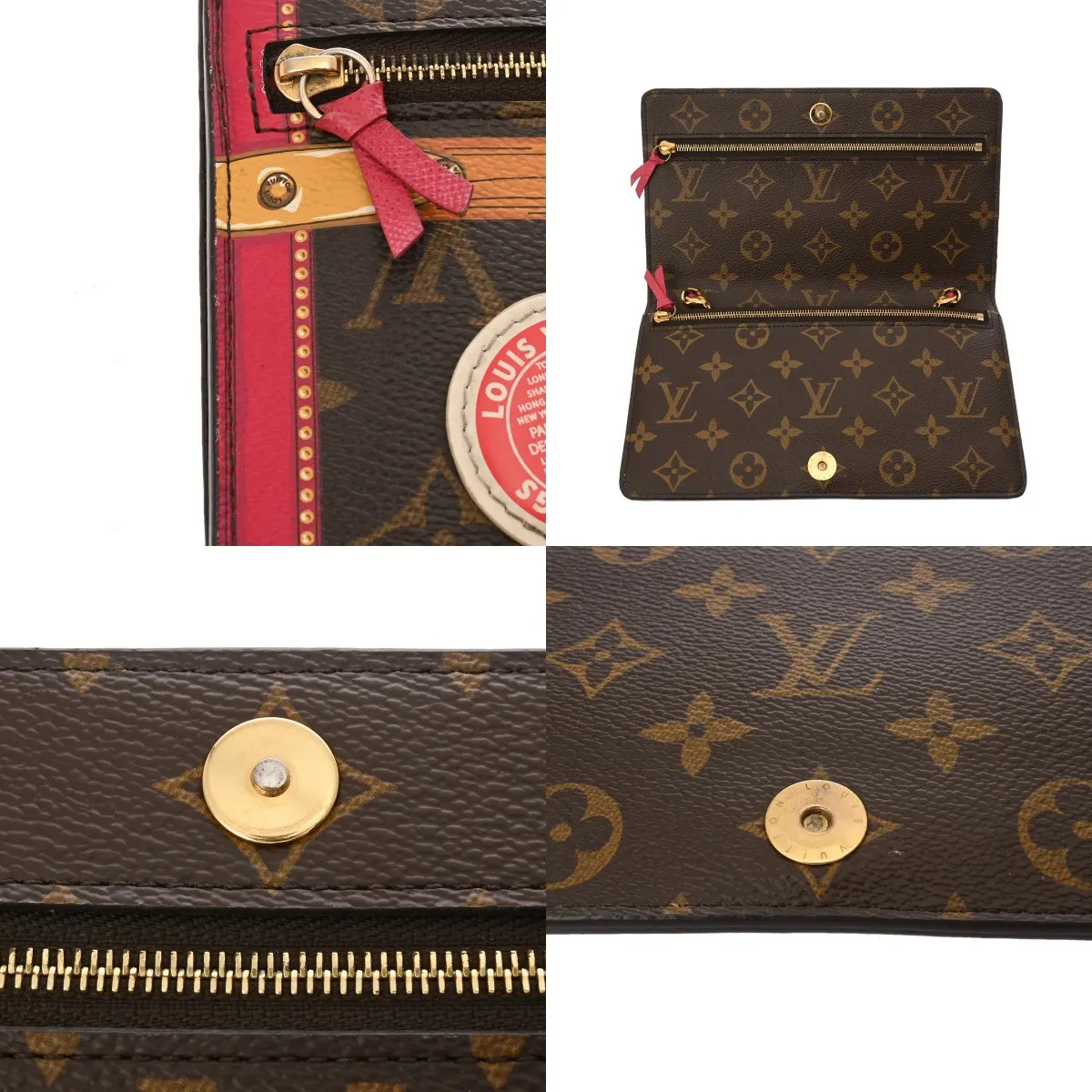 Louis Vuitton Pochette M62456 Wallet Monogram Canvas Brown #WB2723