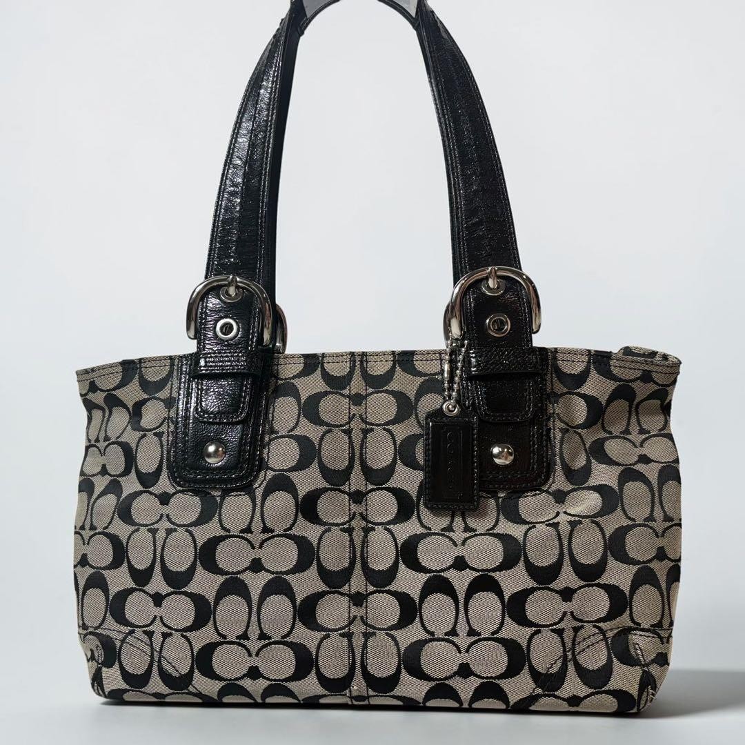 Coach Soho Signature Tote Bag Black Archive Japan US 6 / UK 4 0611741
