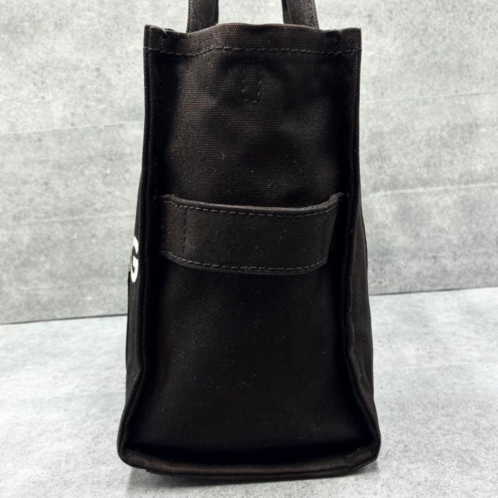 Marc Jacobs The Tote Bag Medium Black Canvas 2Way Shoulder Crossbody Bag