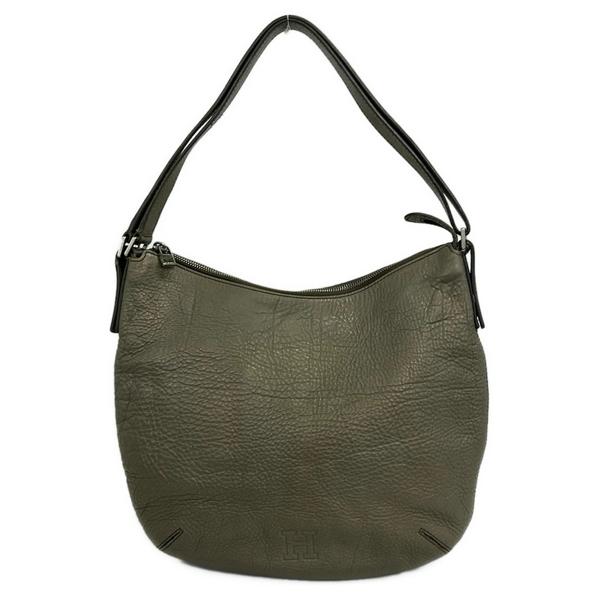 HIROFU – Gray Leather Shoulder Bag