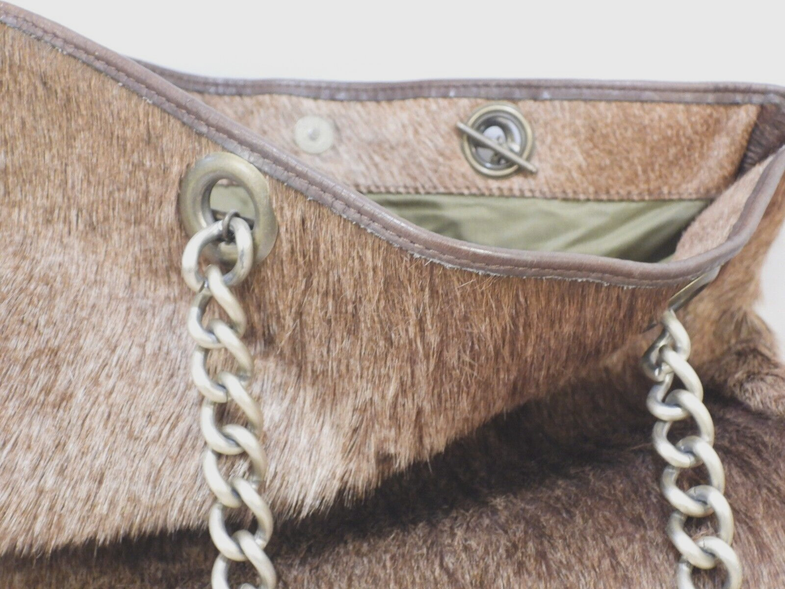 MAURIZIO TAIUTI Italy Brown Leather Cowhide Tote Handbag Satchel Shoulder Bag