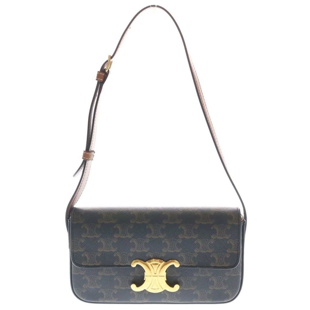CELINE Trionf Claude PVC Leather Shoulder Bag Brown 194142 Used 5893176d3385b6db