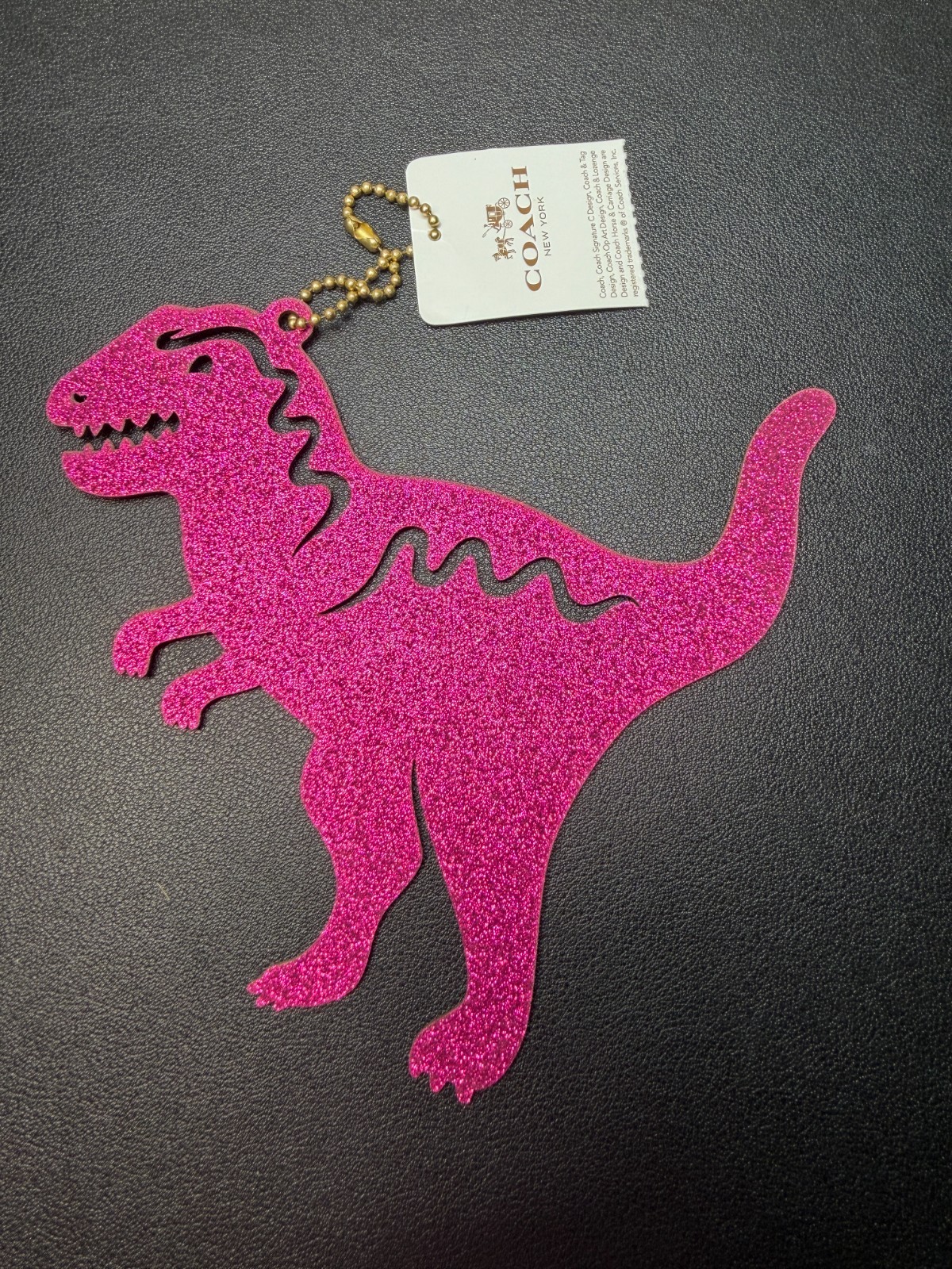 Coach Rexy Dinosaur GLittler Bag Charm 22952 NWT (Lot 2432)