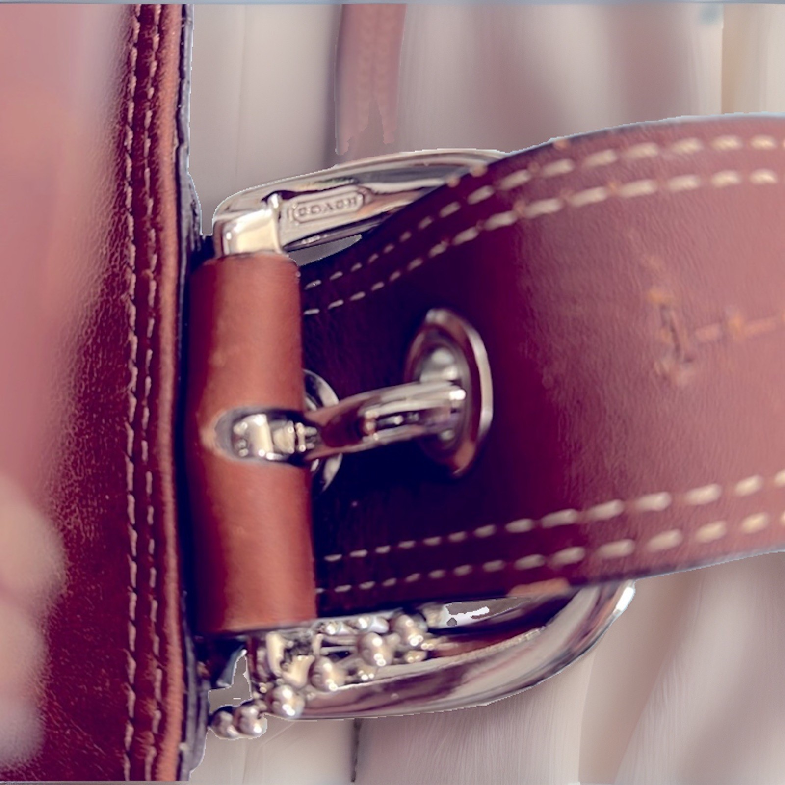 COACH SATCHEL BUCKLE BROWN CHOCOLATE LEATHER G06573-F13732