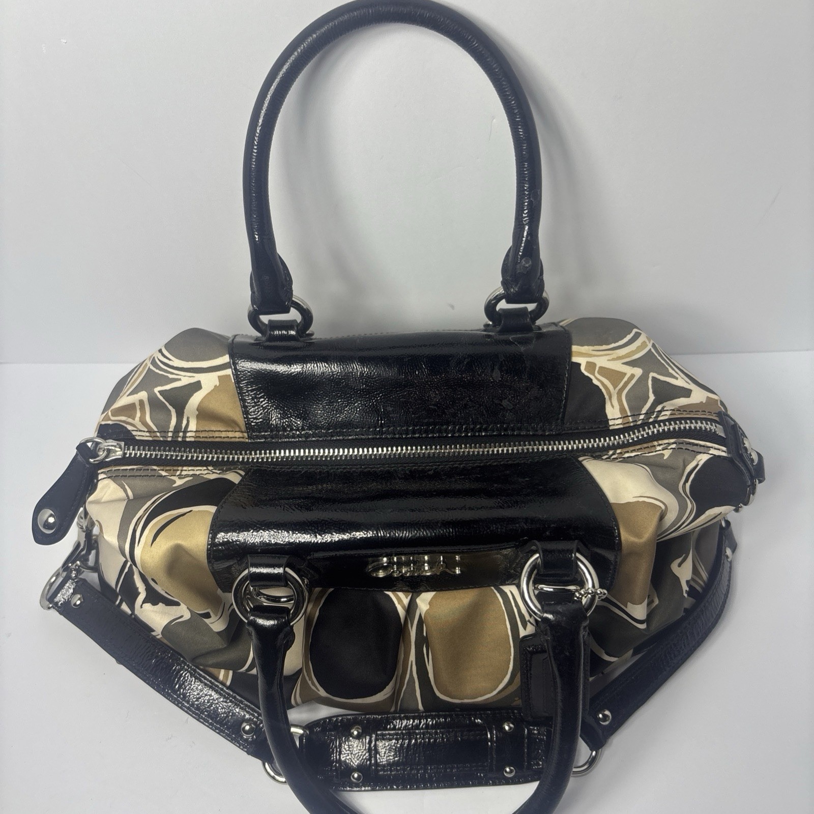 Coach Ashley Signature Satchel Tote Bag Patent LTHR Trim NoG1194-F17650