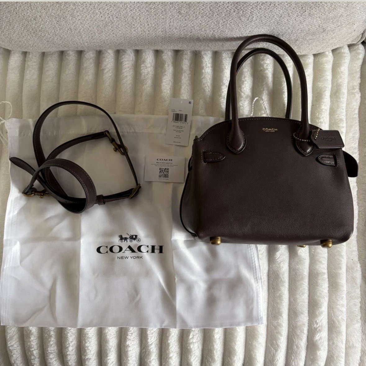 NWT Coach Empire Carryall 21 — Espresso Brown Leather