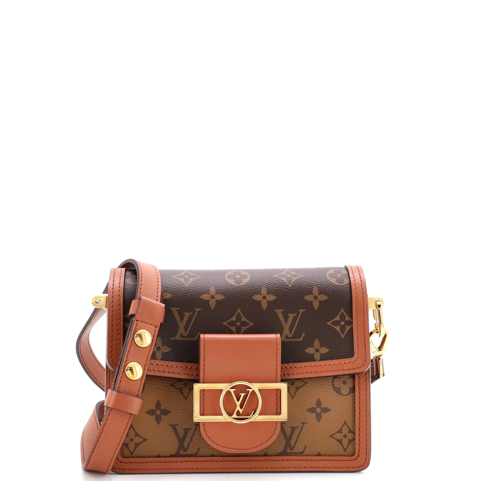 Louis Vuitton Dauphine Shoulder Bag Reverse Monogram Canvas Mini