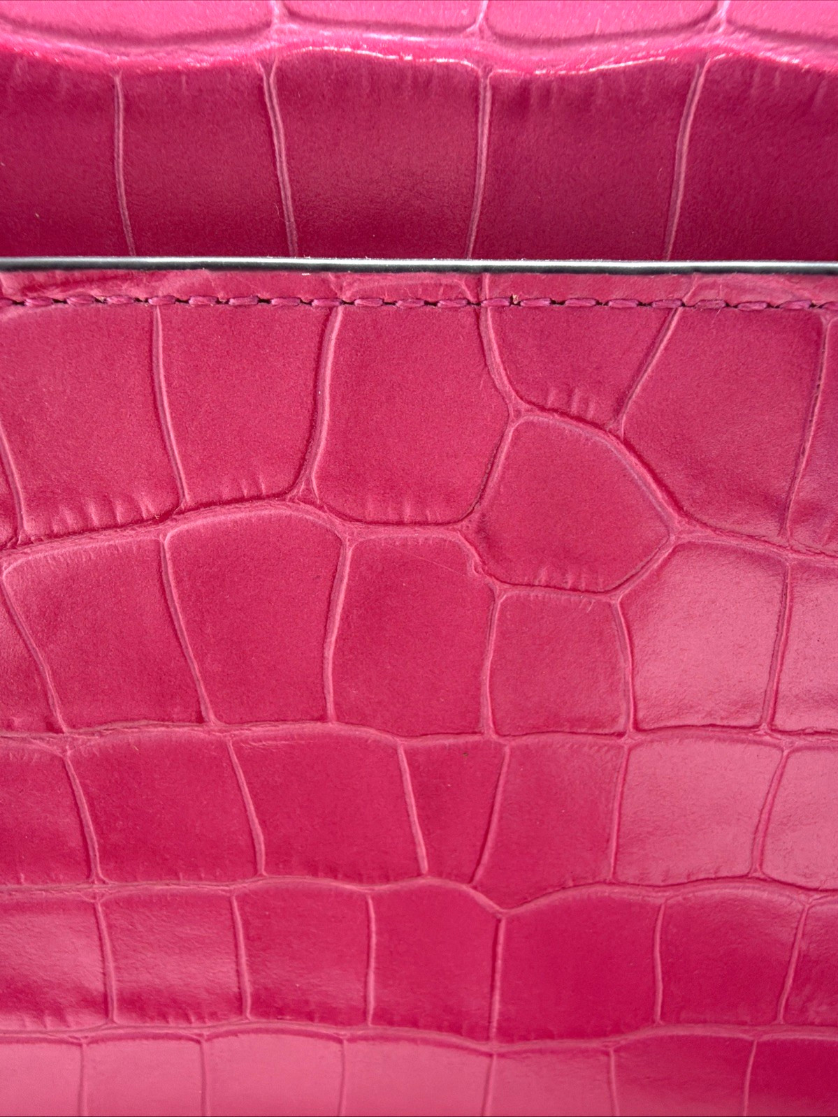 KATE SPADE AUDREY FLAP CROSSBODY Festive Pink Croc Embossed Leather K9375 V095