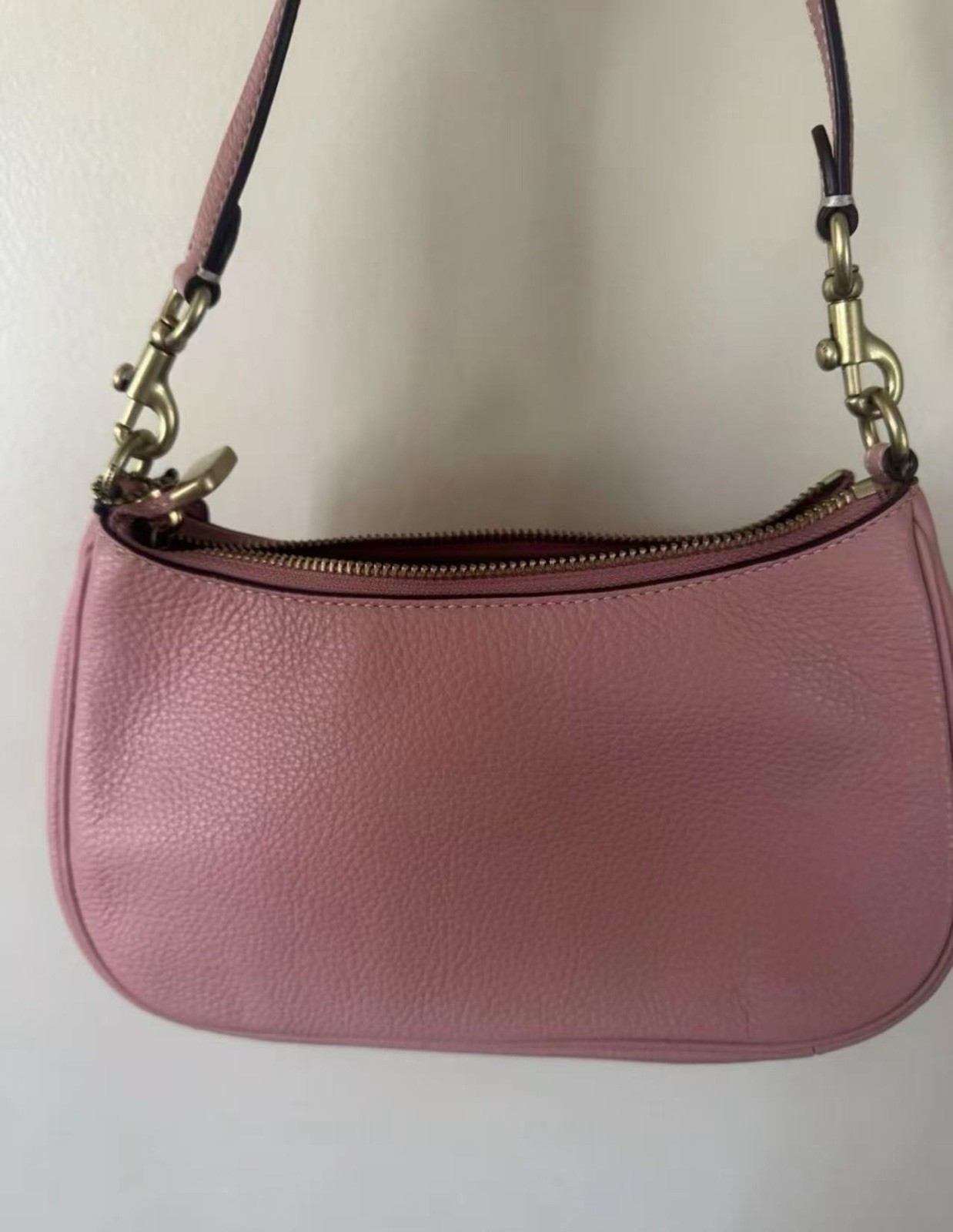 NWT COACH CM858 Disney X Coach Teri Shoulder Bag w Ice Skate Motif Blush Multi
