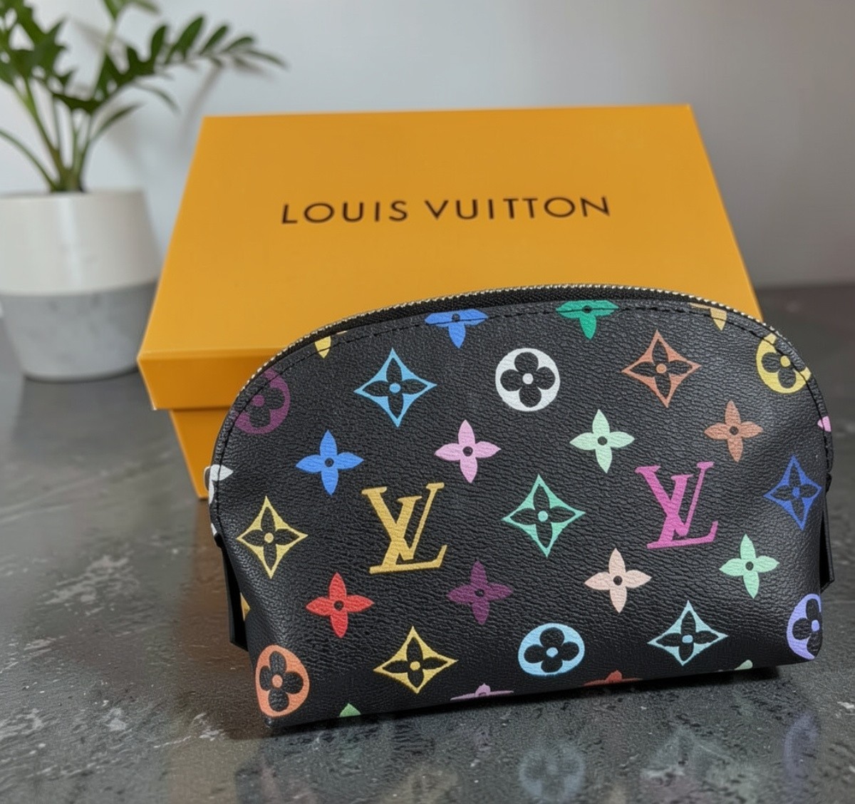 LOUIS VUITTON LV GHW Pochette Pouch Monogram Multicolore Black/Multicolor