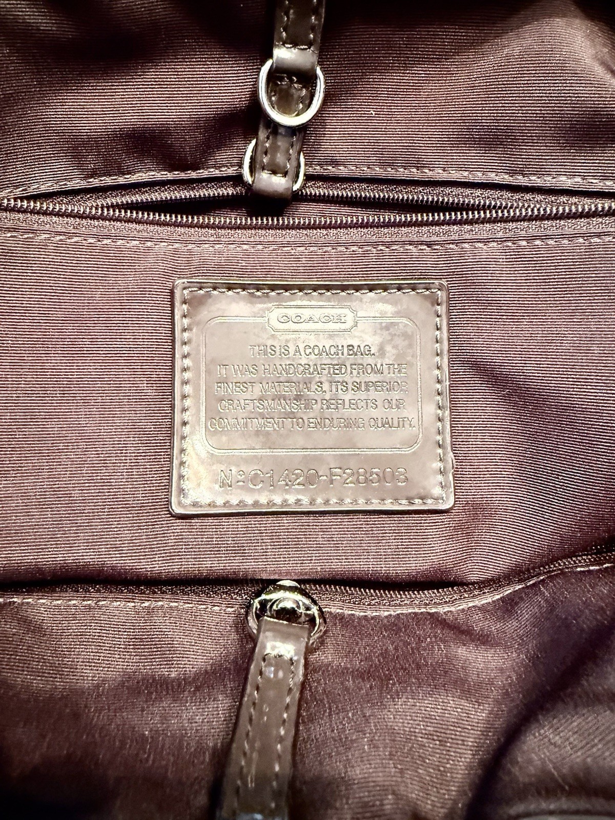 Pre-owned authentic Coach F28503 bag.