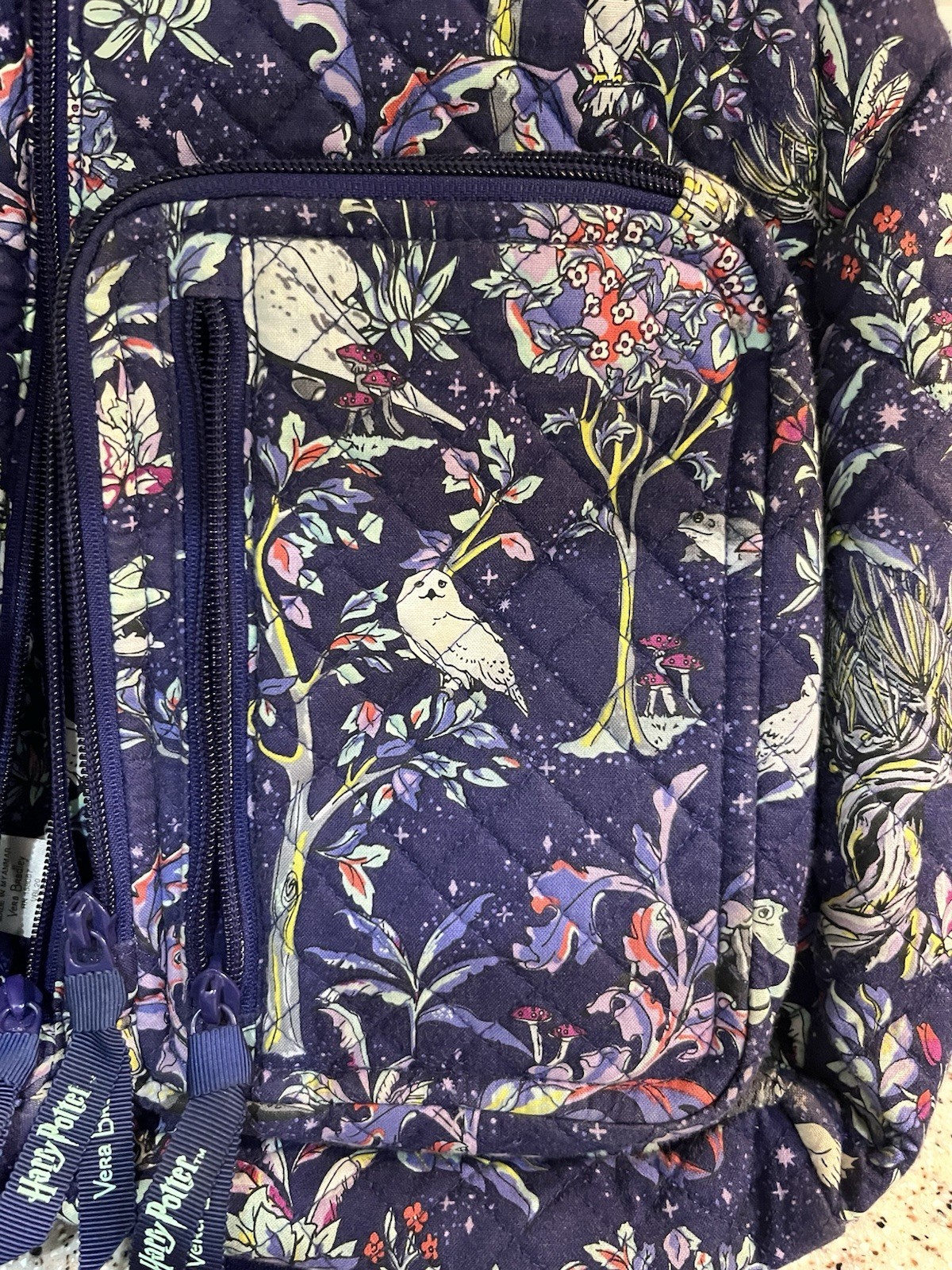 Vera Bradley Harry Potter FORBIDDEN FOREST Sling Backpack Purse Bag Purple