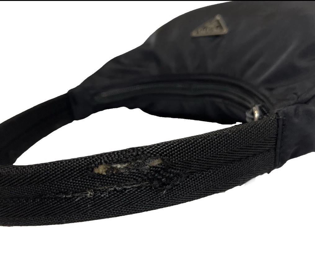 PRADA Nylon Tessuto Hobo Bag Mini Hand Bag Black Italy