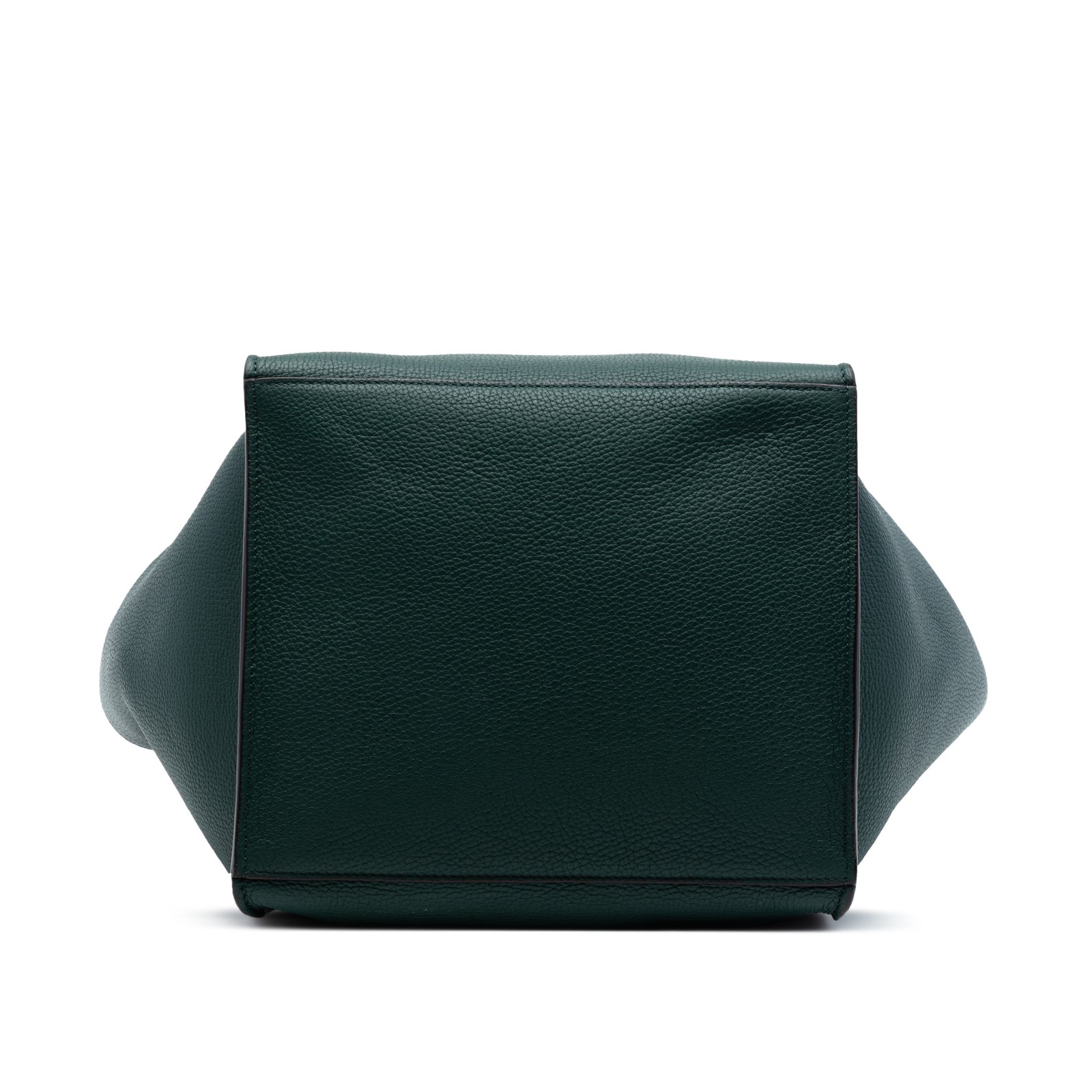 Celine Small Grained Calfskin Big Bag Pre-Loved Dark Green