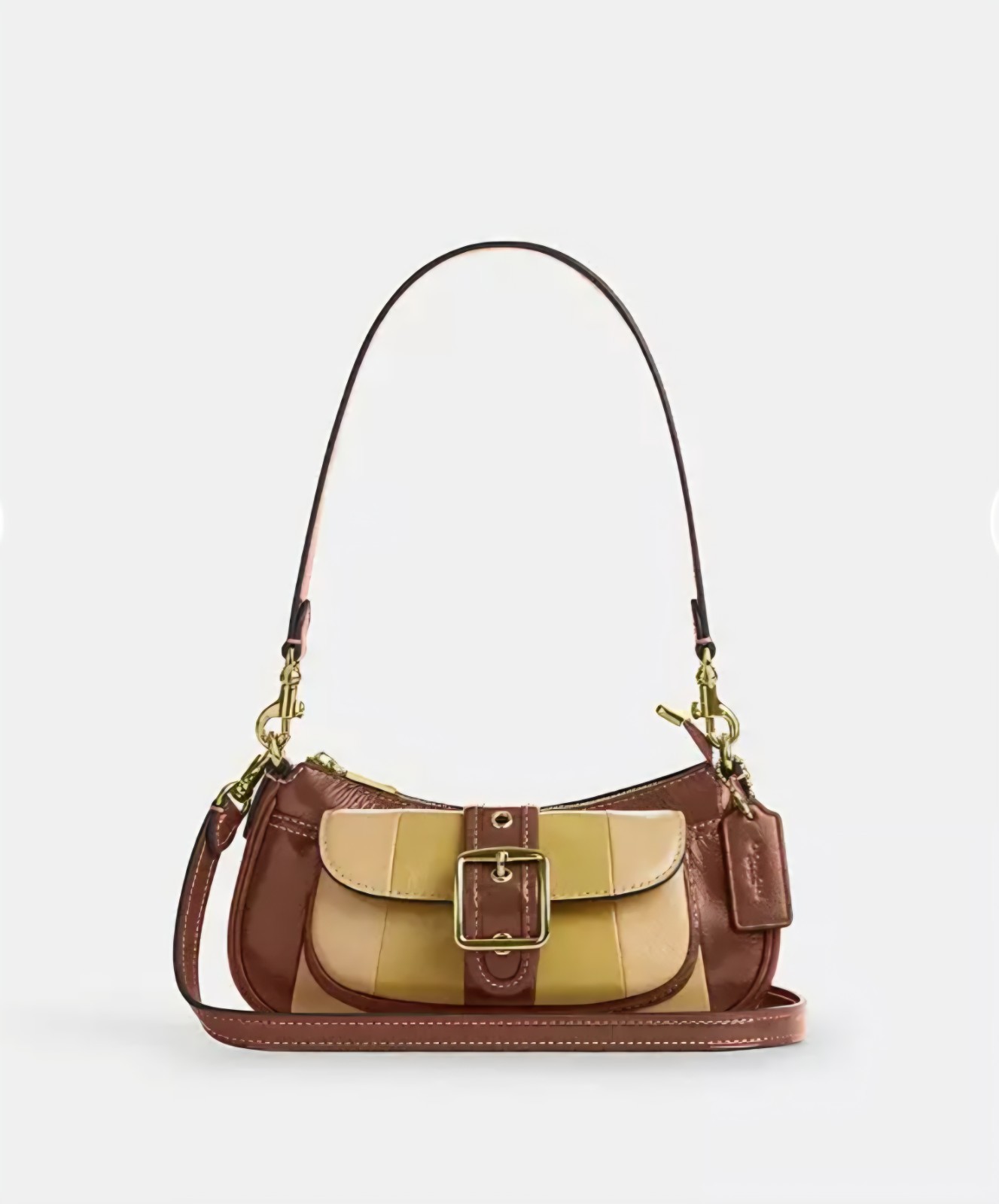 NWT Coach Ashton Mini Shoulder Bag Leather Gold IM Redwood Multi CDX80 Handbag