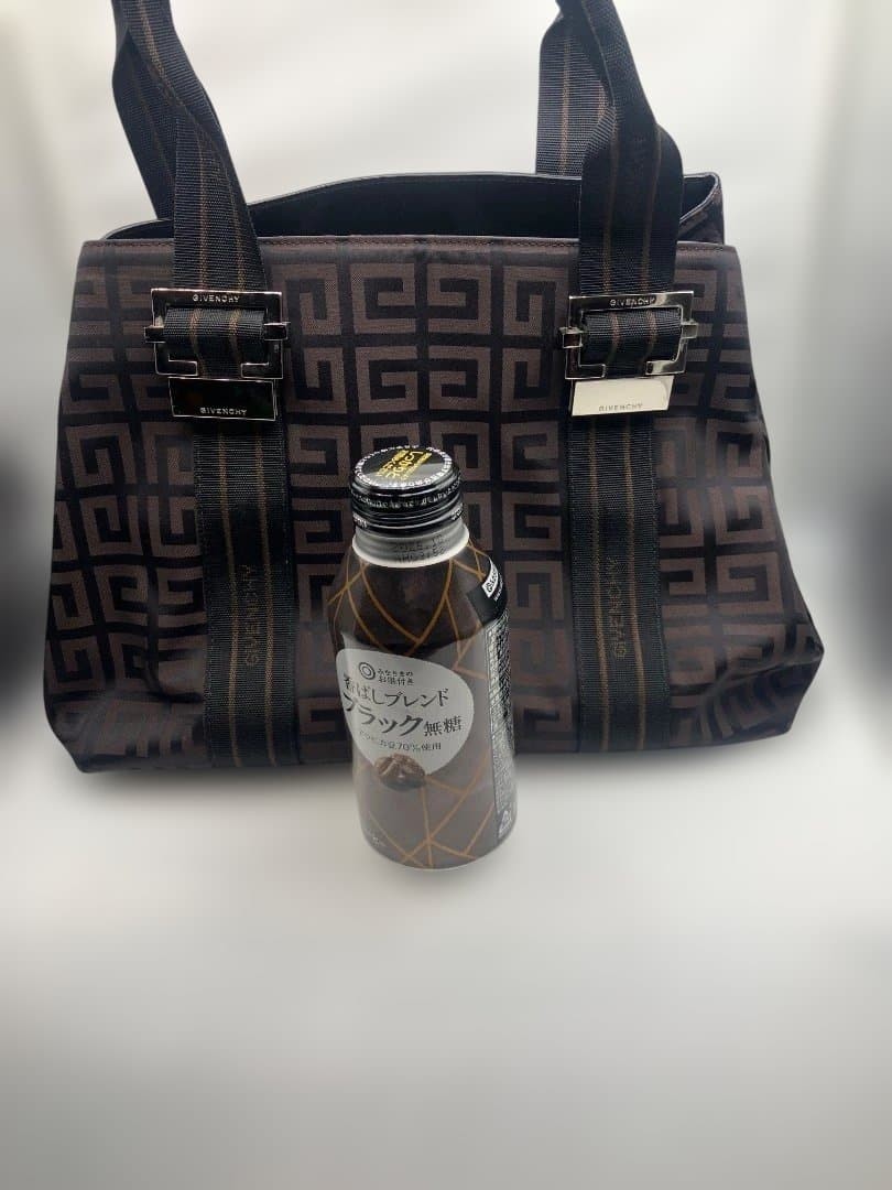 Givenchy Handbag 4G Logo Leather Black Used 18.5cm x 25cm Japan