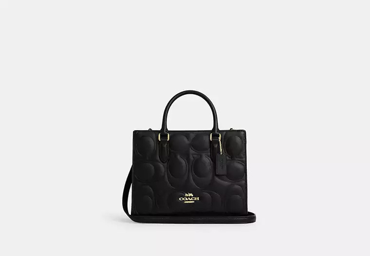 Coach Outlet Maggie Small Tote Bag CY670 IMBLK 9.65 x 7.48 x 4.53 in