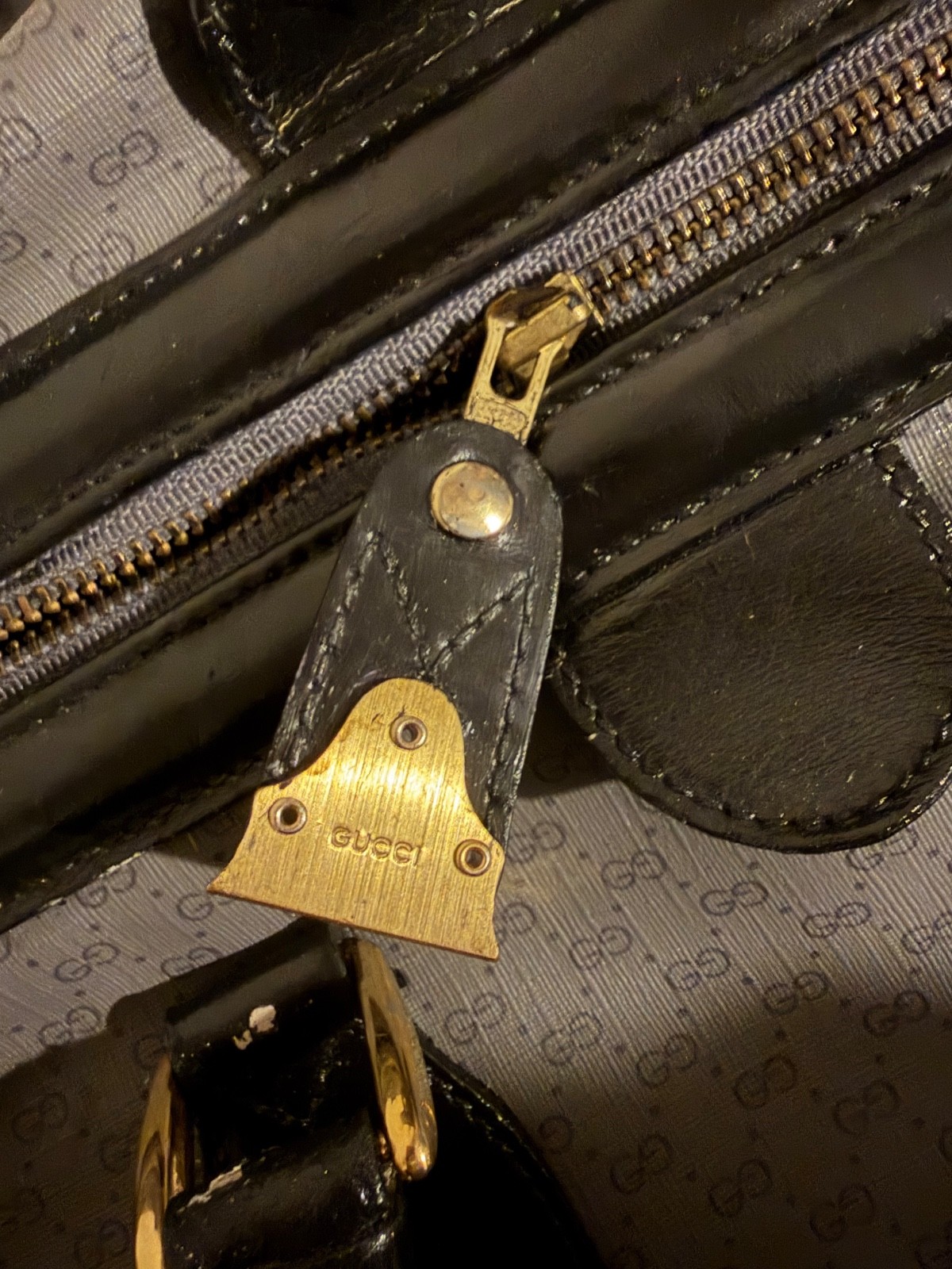 1980 vintage Gucci accessory collection micro GG monogram soft sided suitcase