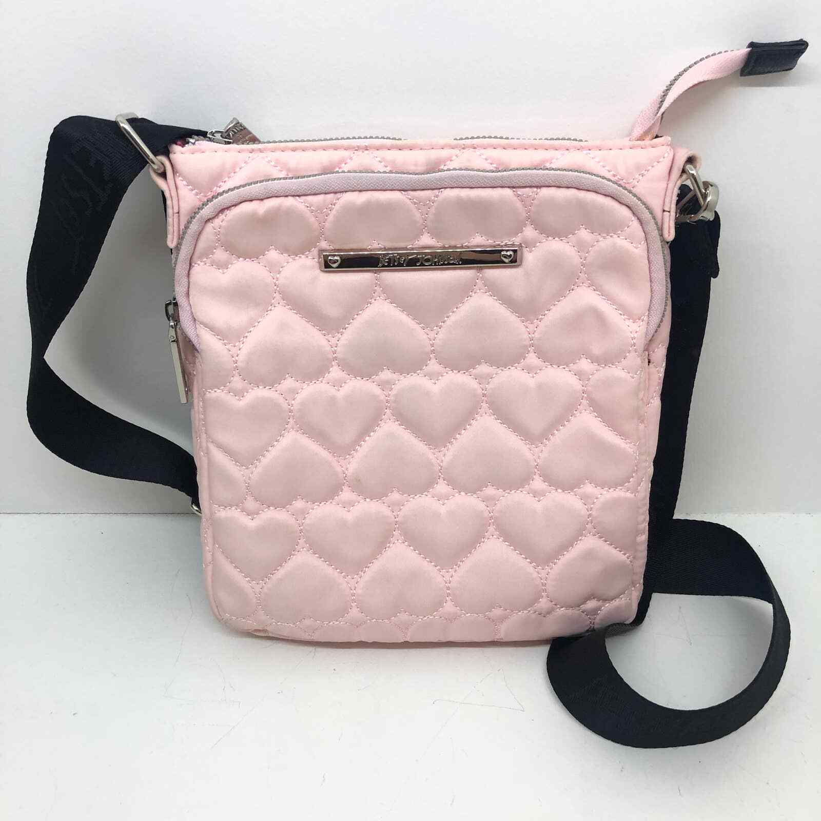 Betsy Johnson blush pink be mine crossbody purse