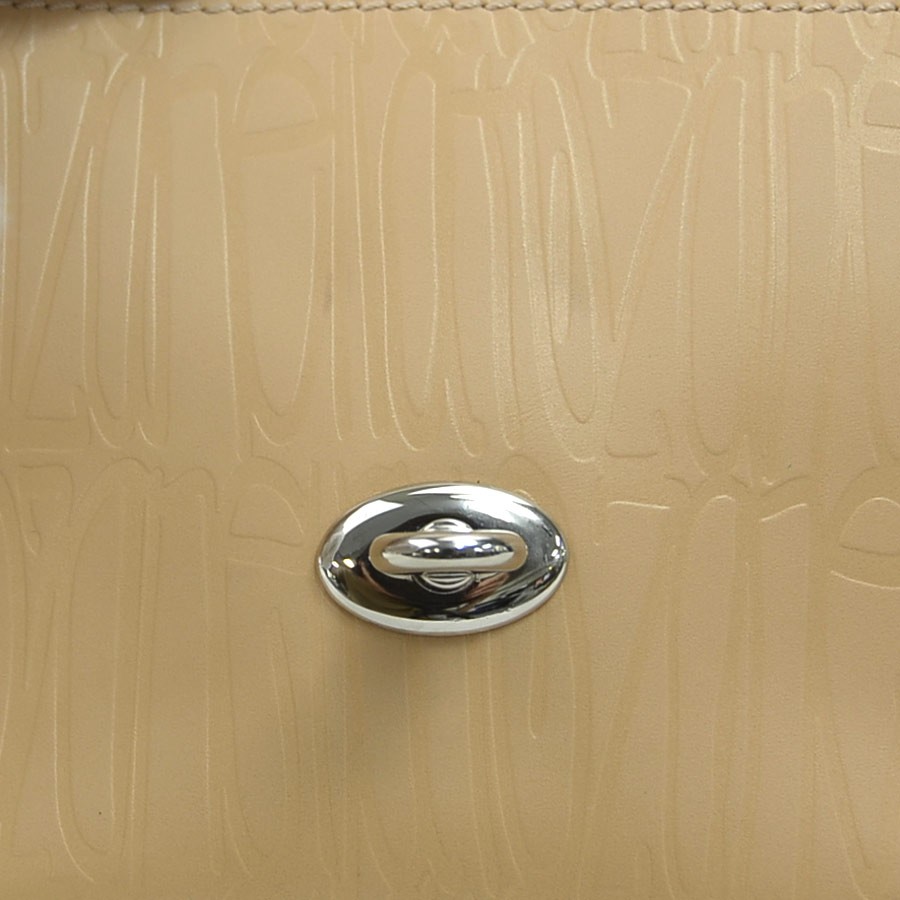 Auth ZANELLATO Shoulder Bag Beige Leather/Silvertone – h31319g
