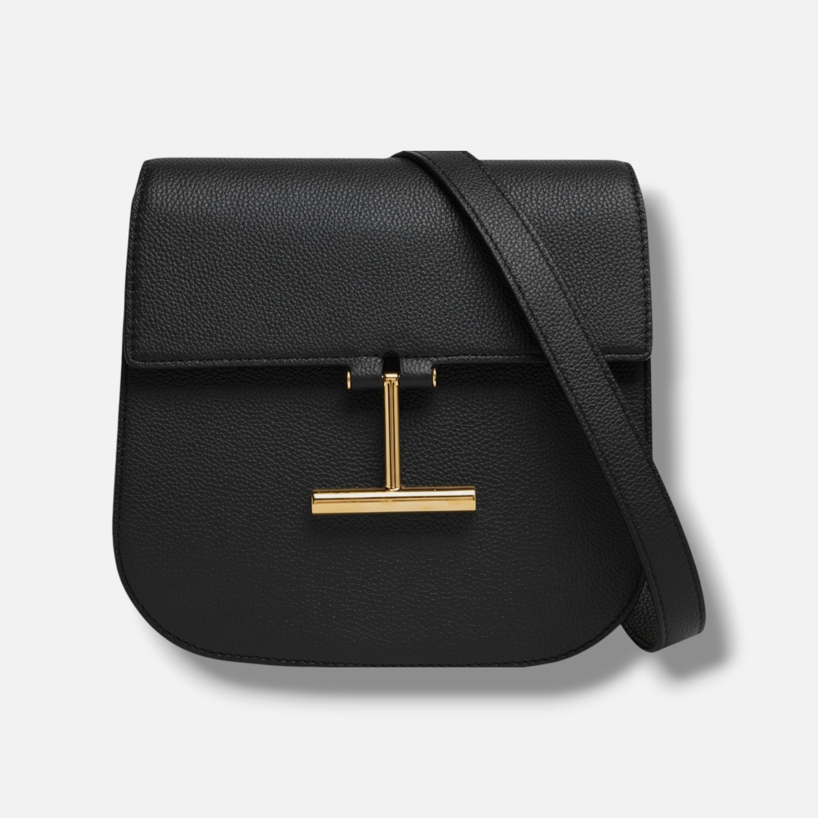 Tom Ford Womens Black Tara Mini Leather Crossbody Shoulder Hand Purse Bag