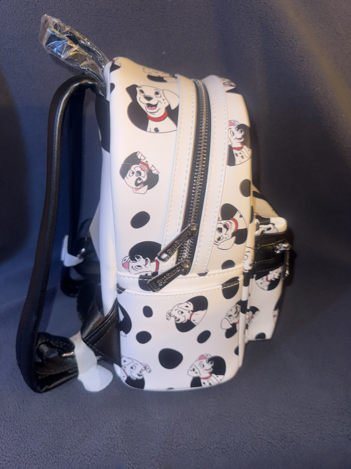 Loungefly Disney 101 Dalmatians Spots and Pups Allover Print Mini Backpack 11″