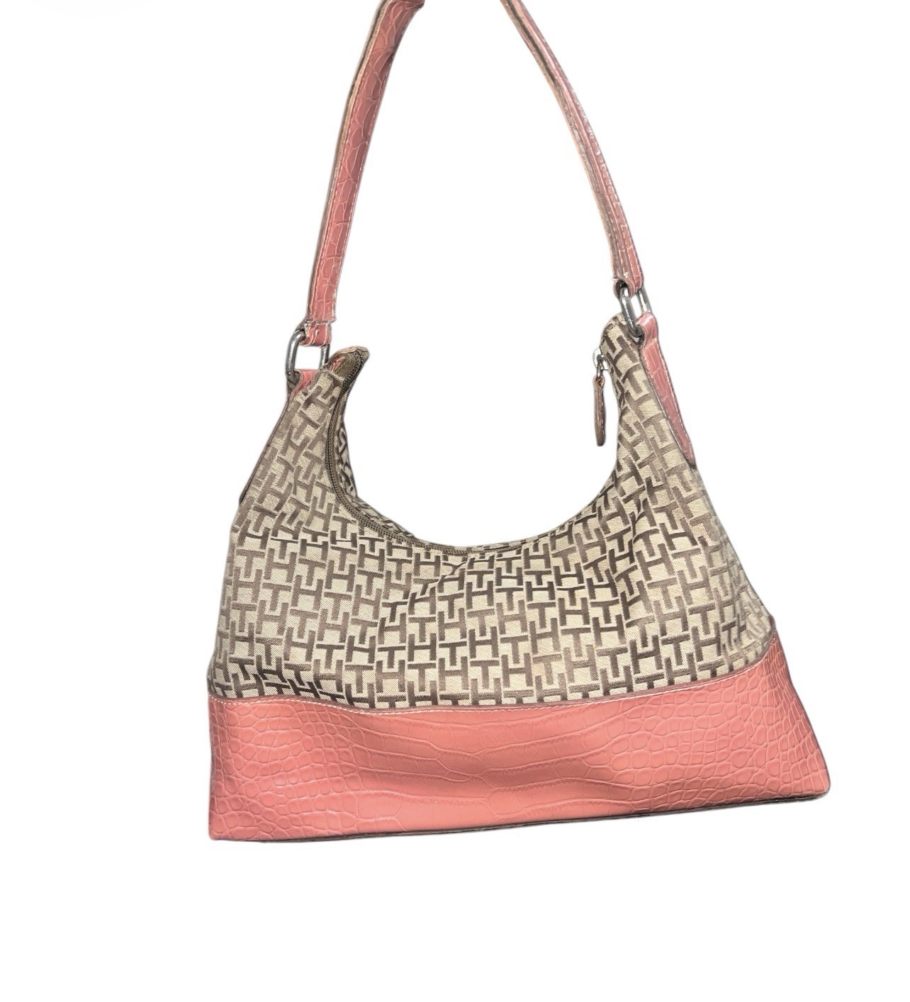 Vtg Pink Tommy Hilfiger Shoulder Bag Small