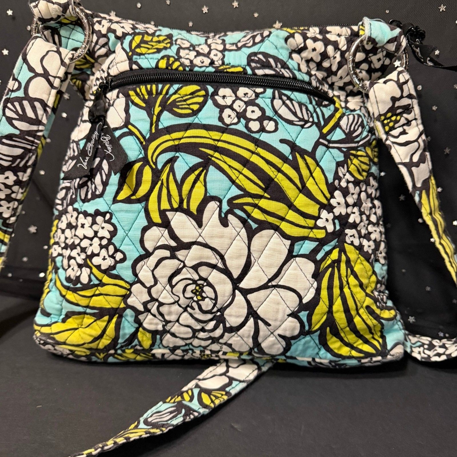 Vera Bradley Quilted Floral Crossbody Bag Purse
