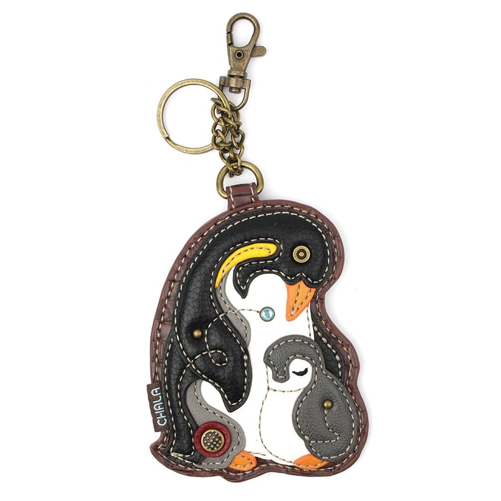 Chala PENGUIN Key Fob / Coin Purse Keychain NWT