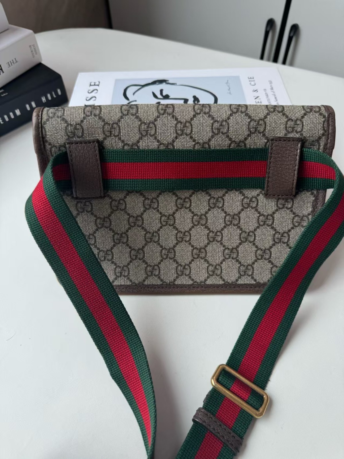 Gucci GG Monogram Tiger Head Waist Bag 24cm