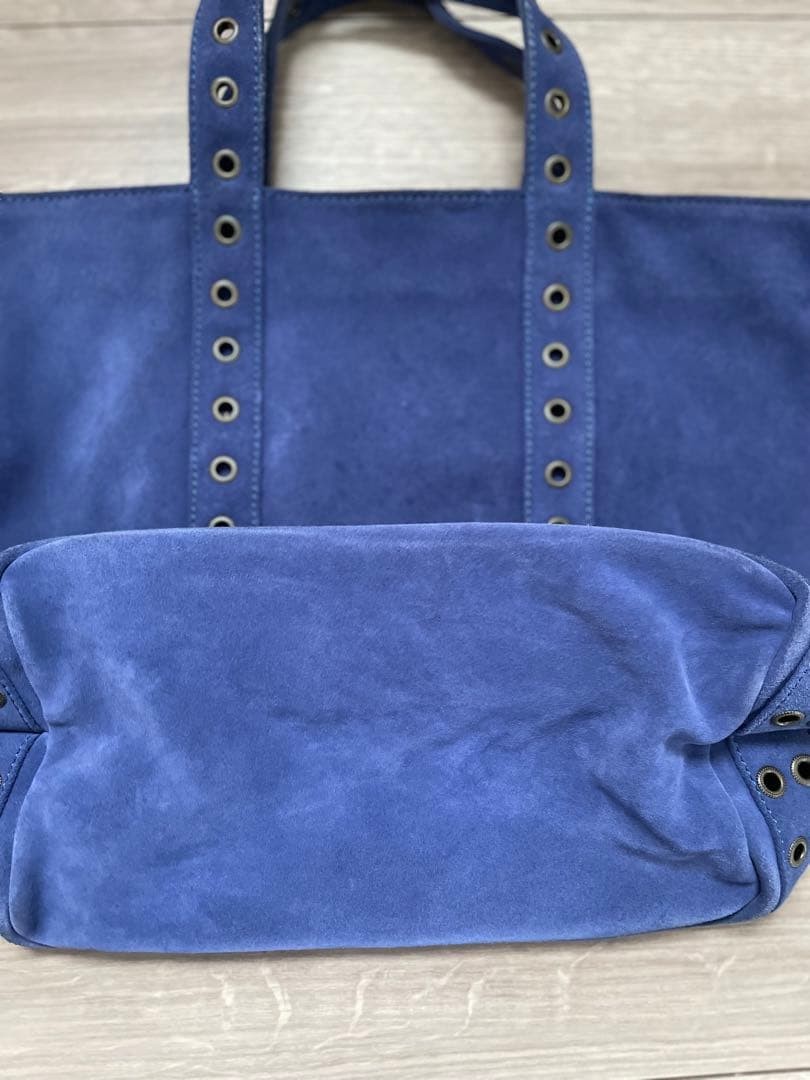 Vanessa Bruno Blue Suede Leather Tote Bag Near Stylish Autumn Accessory
