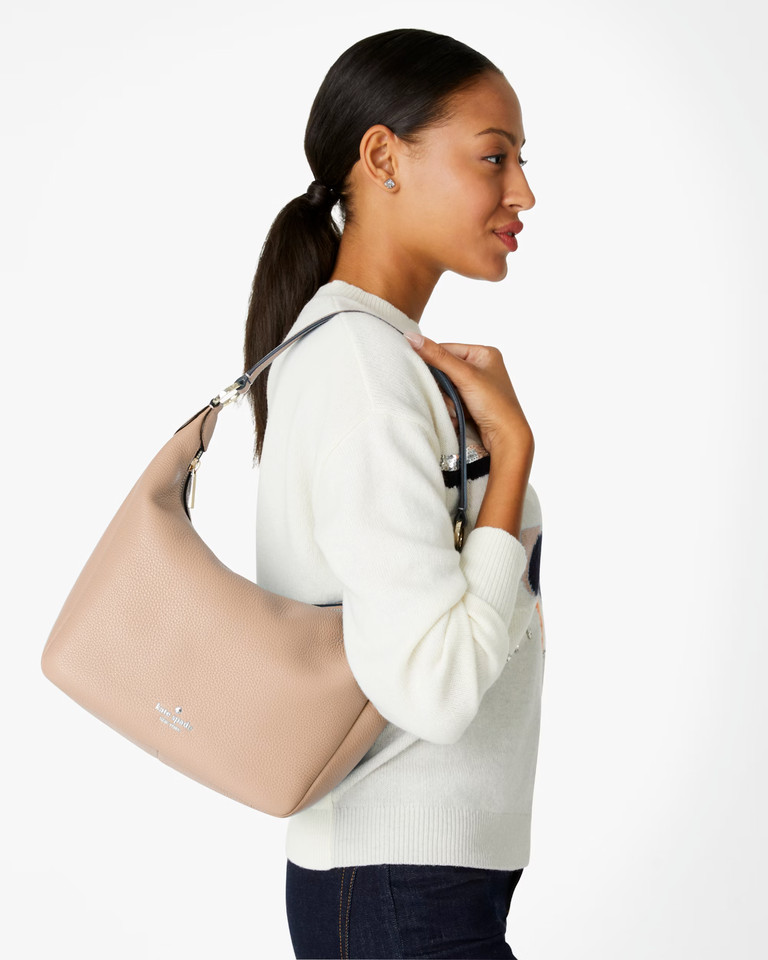 Kate Spade Leila Shoulder Bag Warm Beige Leather KB694 NWT Purse $399 Retail