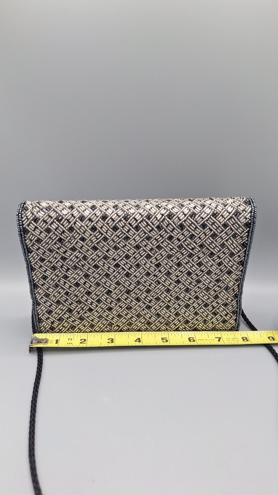 Bechamel Black and Silver Evening Bag Purse Formal Or Casual