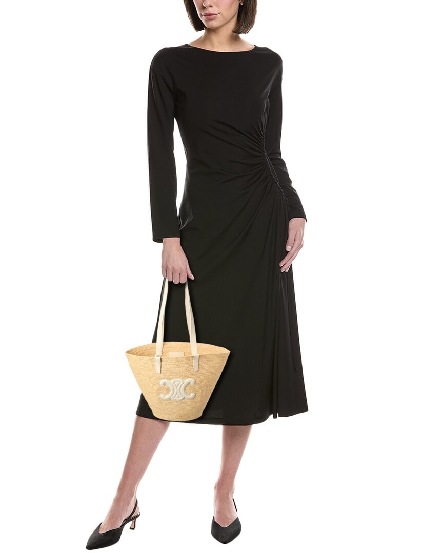 Celine Classic Panier Raffia & Leather Tote Women’s Brown