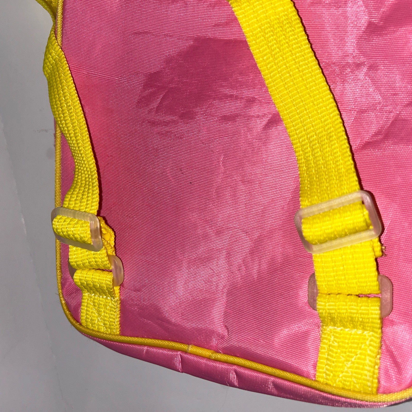 Y2K Powerpuff Girls Mini Backpack Pink Yellow Zipper Blossom Buttercup Bubbles