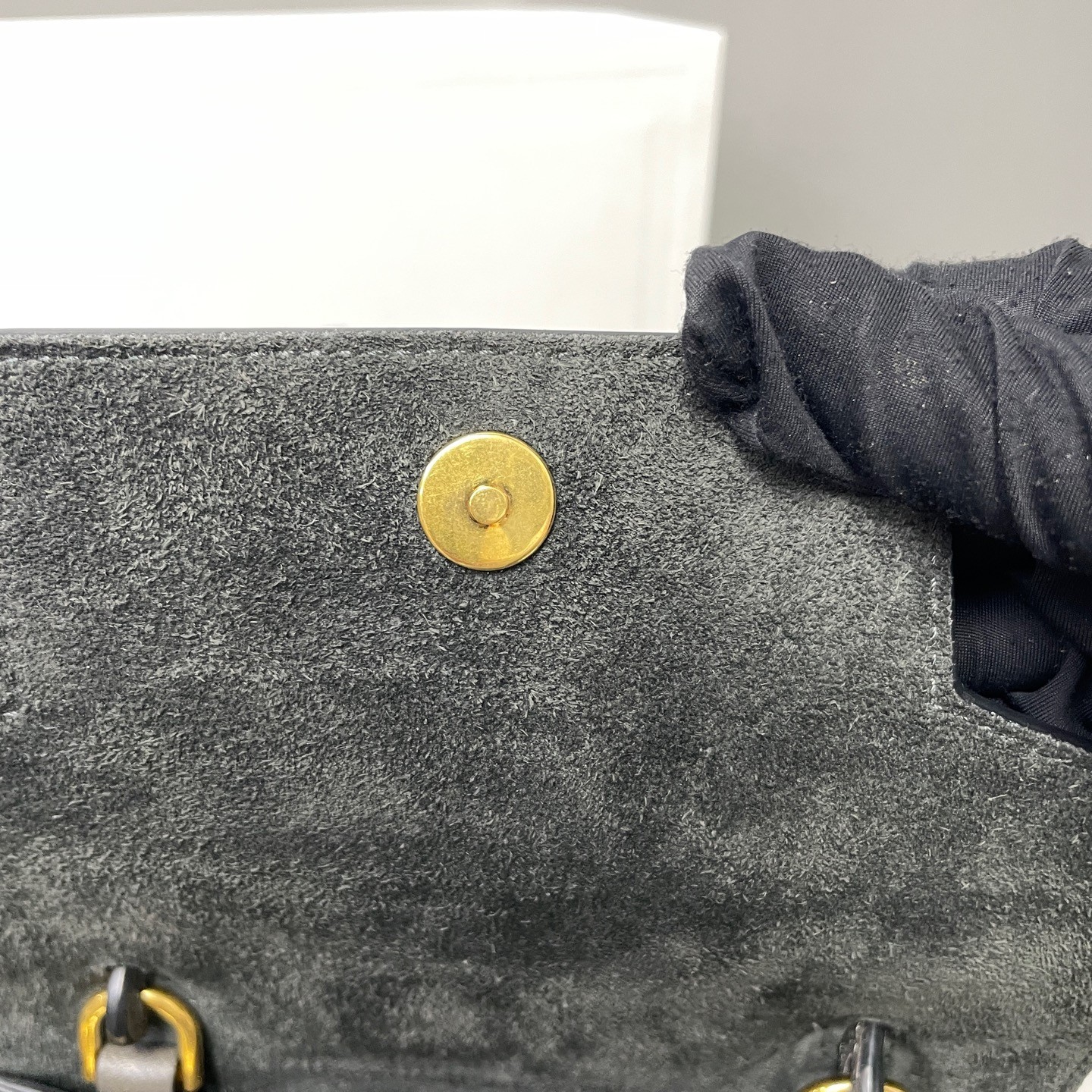 CELINE Belt Mini Grey Grained Calfskin Hand Shoulder Crossbody Duty Paid