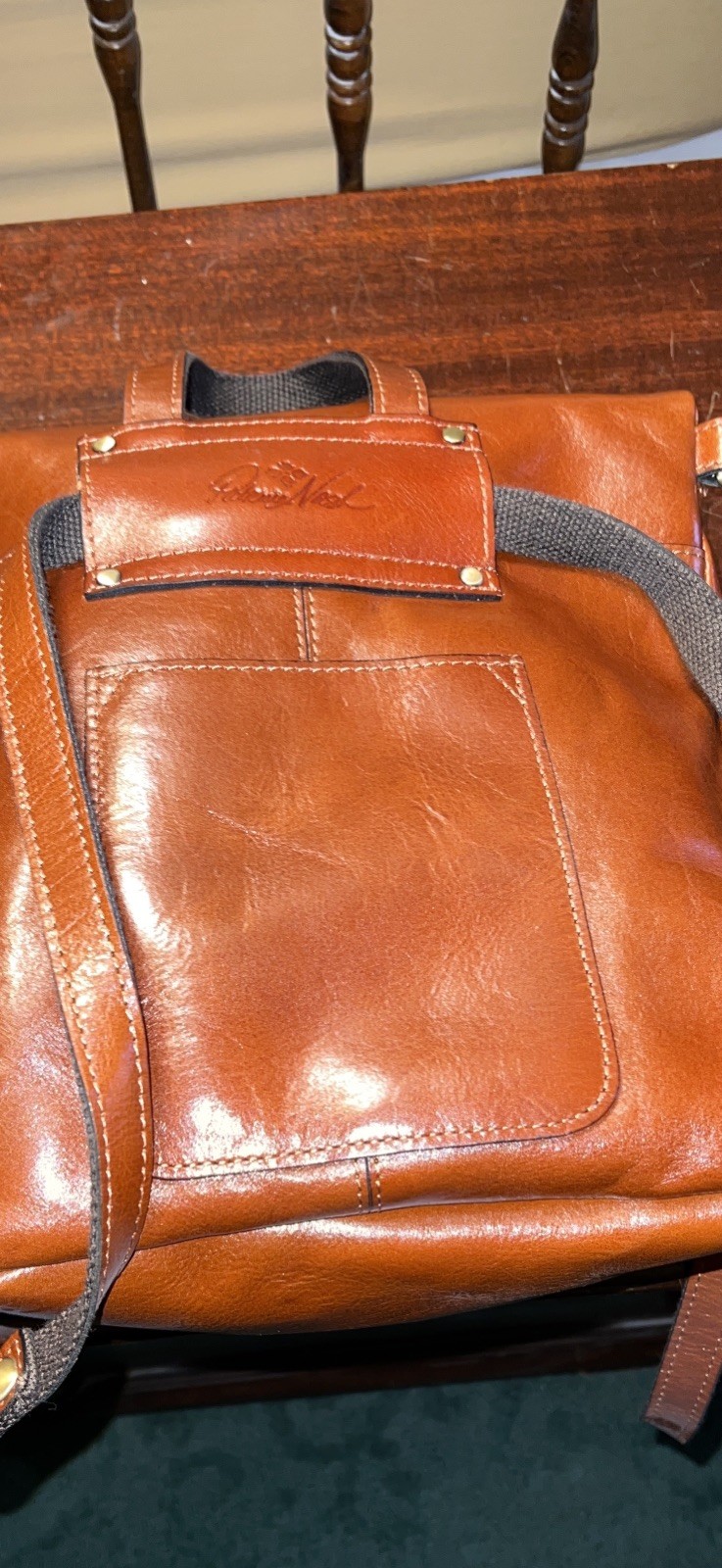 Patricia Nash Luzille Leather Convertible Backpack Tan ret 229