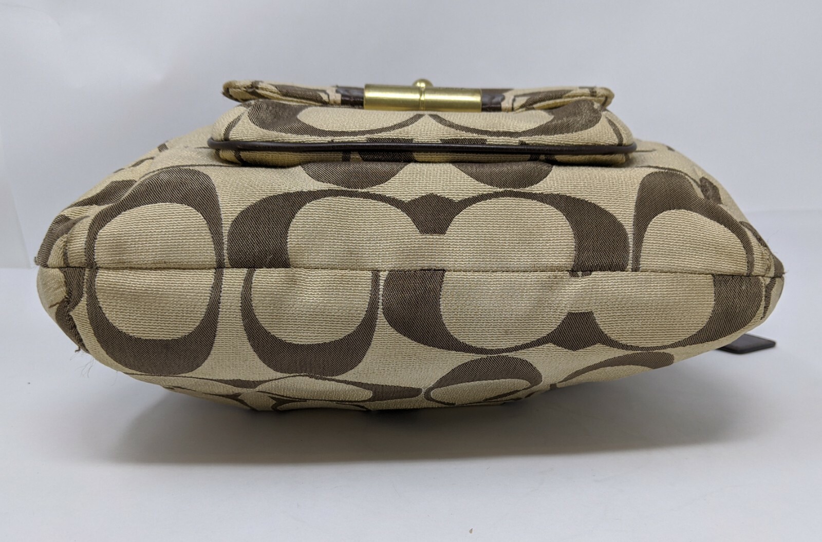 Coach Kristin Signature Ott Hobo Bag Purse 14786 Retired Khaki Mahogany
