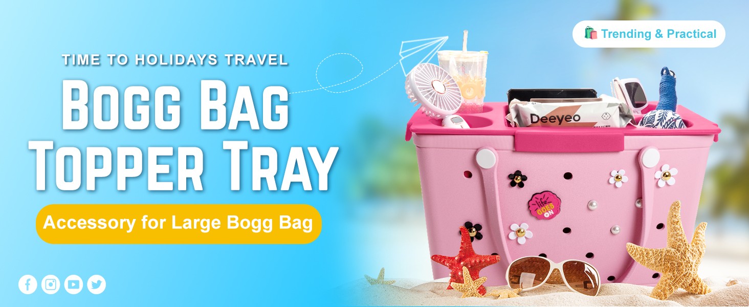 Tote Topper Tray Accessories for Bogg Bag Large Only – Waterproof EVA Removable
