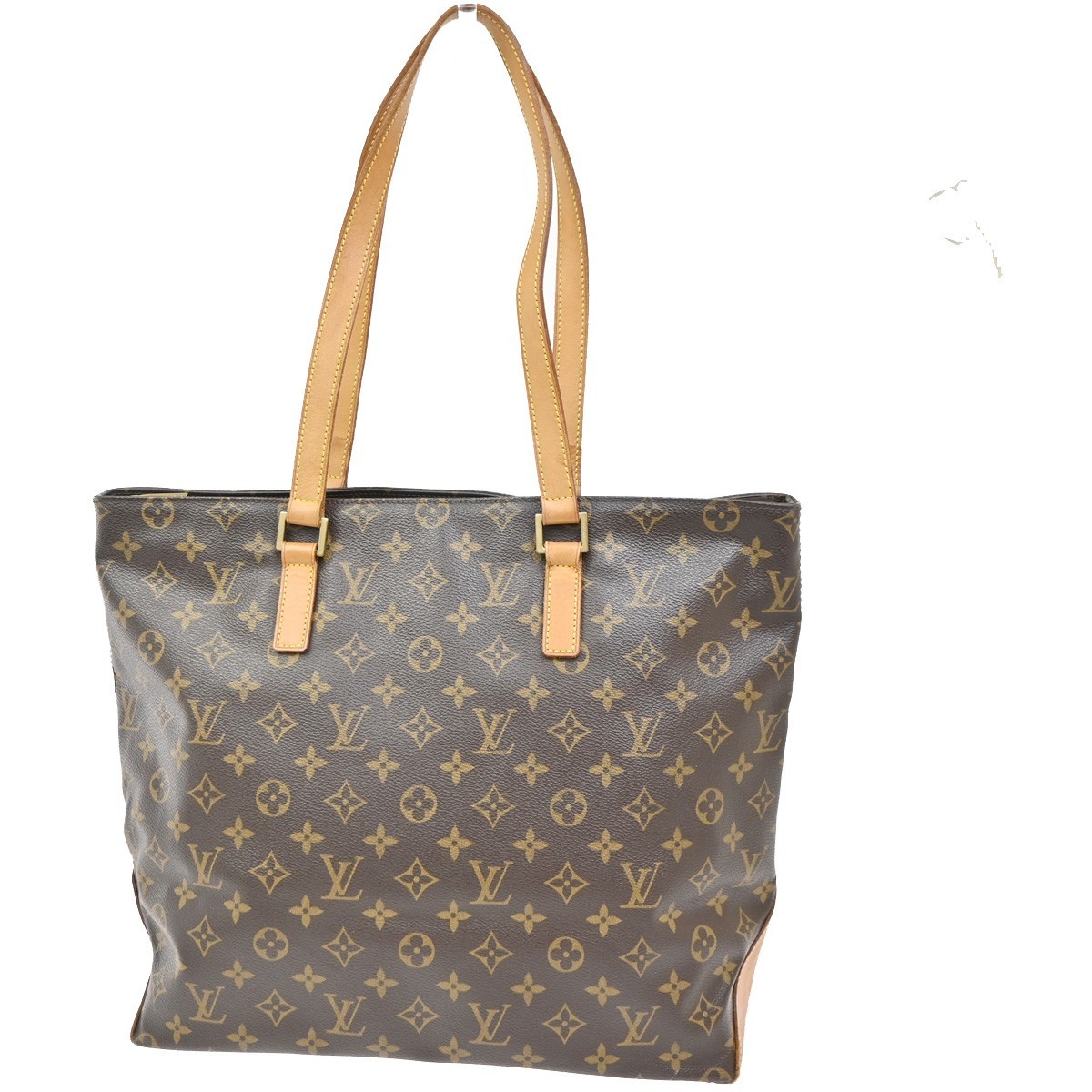 LOUIS VUITTON Cabas Mezzo Shoulder Bag Monogram Leather Brown M51151 83KC316
