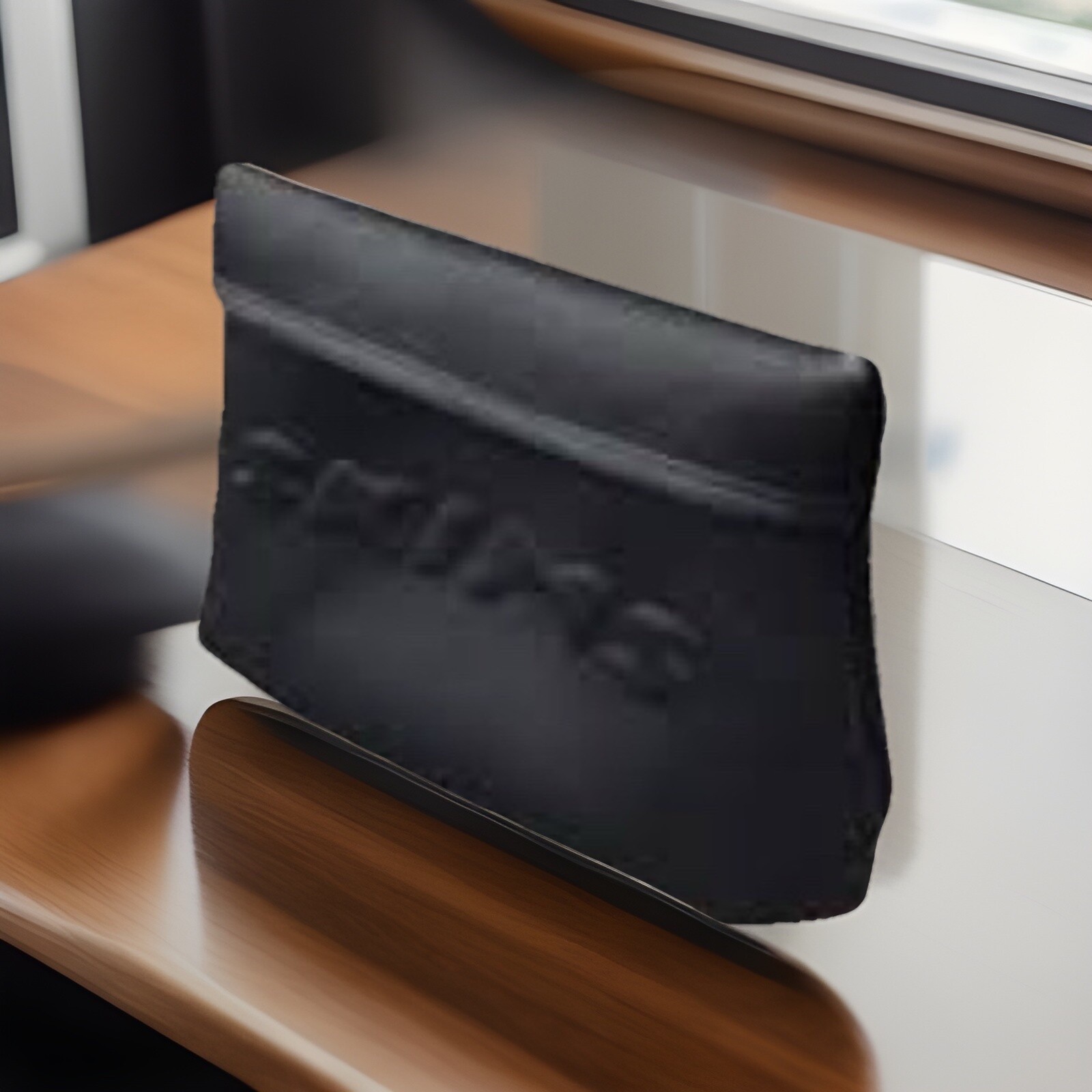 Skims Sleek Small Black Multipurpose Makeup Bag Wallet Multipurpose Clutch NWOT