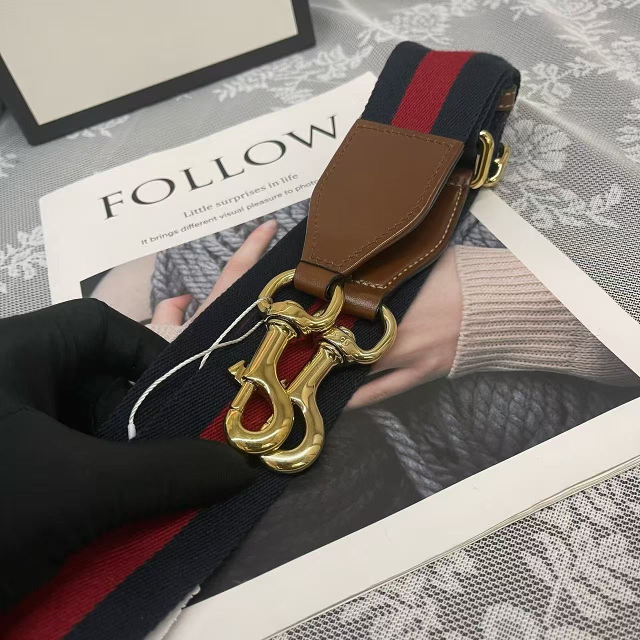 Gucci Padlock Small GG Supreme Canvas & Leather Crossbody Shoulder Bag Auth