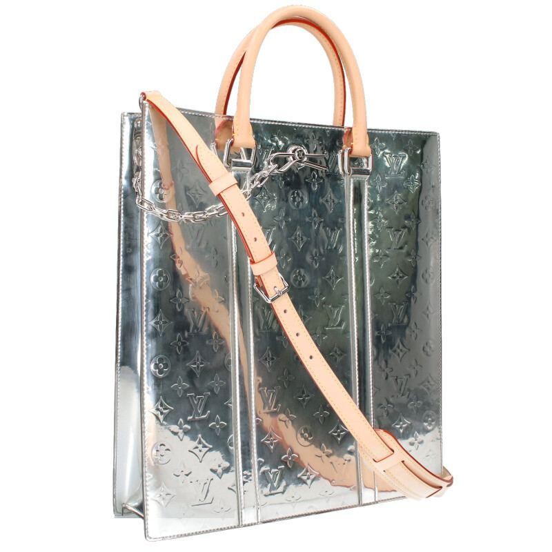 LOUIS VUITTON Bag: Sac Plat M45884 Silver W34.5×H39×D7.5cm w/dust bag;
