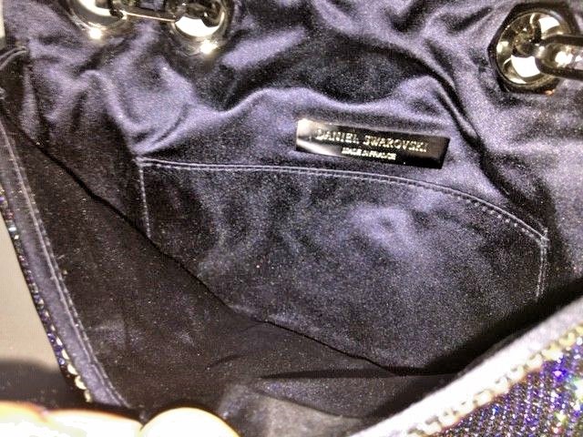 DANIEL SWAROVSKI CRYSTAL MESH EVENING BAG MERIDIAN BLUE RUTHENIUM HW NWT $3000
