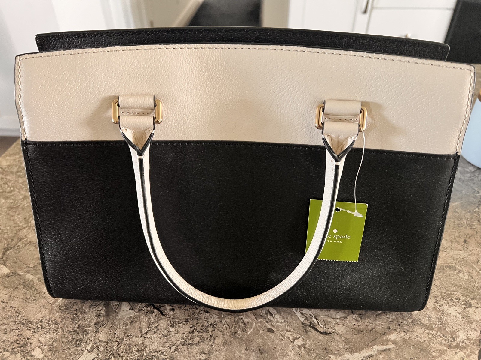 Kate Spade Grove Street Caley Leather Satchel – Black/Cemn
