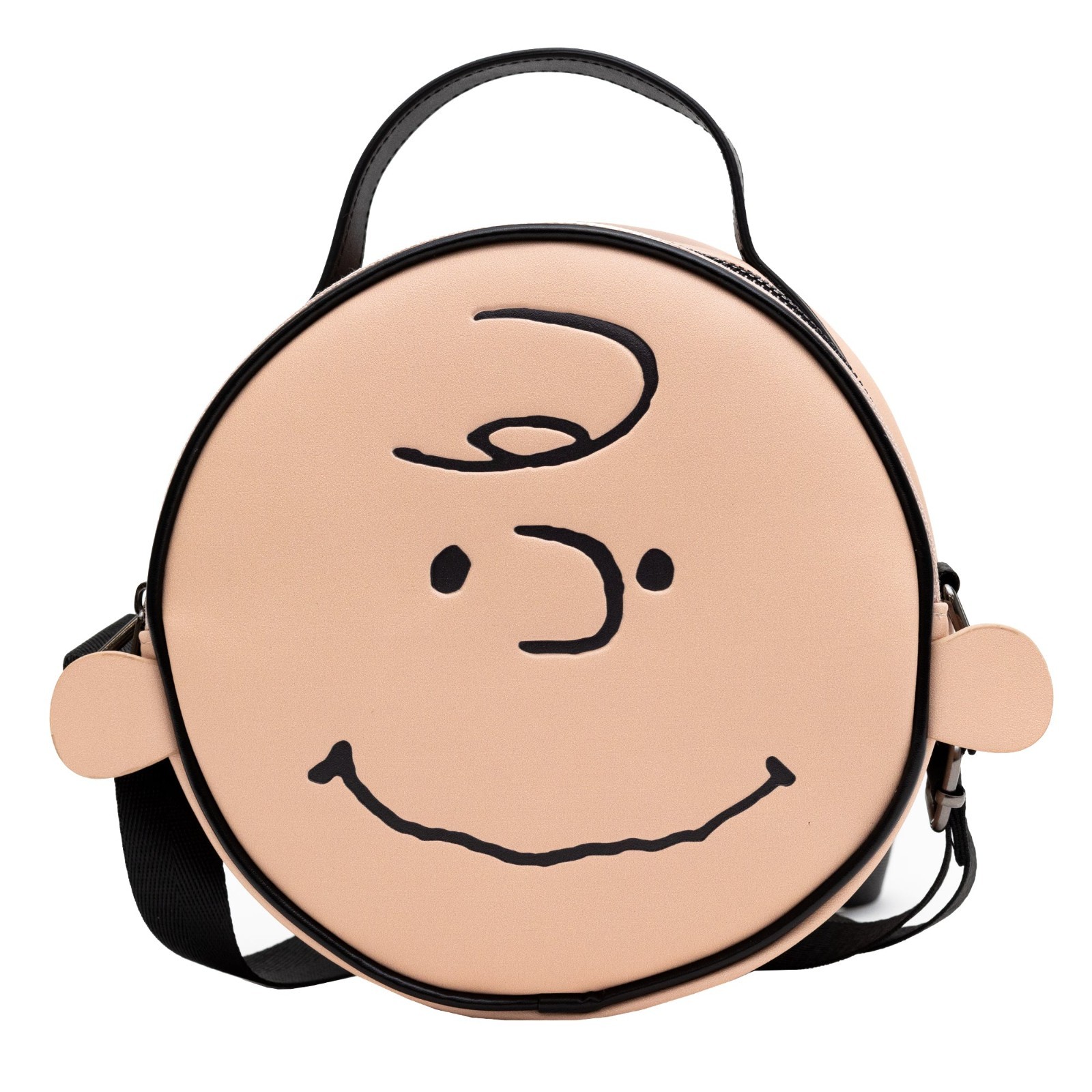 Round Crossbody Bag – Charlie Brown Face Hand Purse NEW