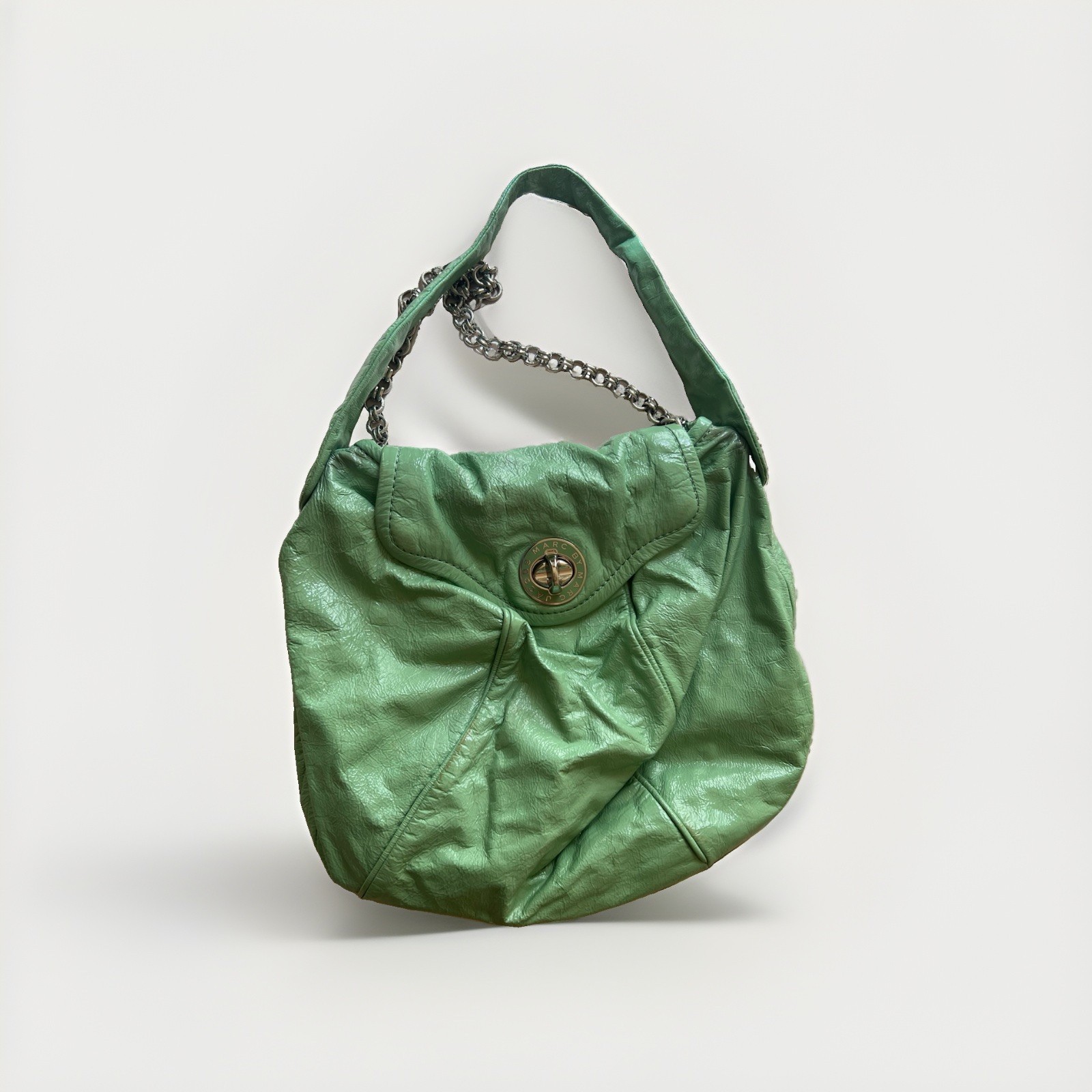 Marc by Marc Jacobs Leather Classic Patent, Leather Hobo Bag Mint Green